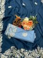 Beautiful soft Metalic Georgette saree