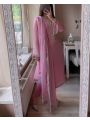 Authentic Ethnic Festive Pastel Pink Faux Georgette Straight Suit