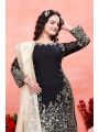 Authentic Elegant Ethnic Black & Gold Georgette Sharara Plazo Suit