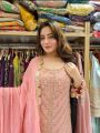 Authentic Traditional Festive Peach Pink Embroidered Sharara Plazo Suit