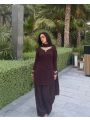 Authentic Ethnic Elegant Mocha Brown Georgette Farshi Suit