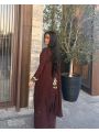 Authentic Ethnic Elegant Mocha Brown Georgette Farshi Suit