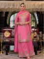 Authentic Elegant Ethnic Rose Pink Shimmer Plazo Suit
