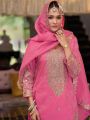 Authentic Elegant Ethnic Rose Pink Shimmer Plazo Suit