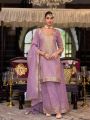 Authentic Elegant Ethnic Lilac Shimmer Plazo Suit