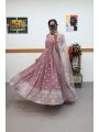 Authentic Elegant Ethnic Dusty Mauve Georgette Anarkali Suit