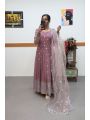 Authentic Elegant Ethnic Dusty Mauve Georgette Anarkali Suit