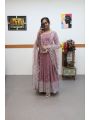 Authentic Elegant Ethnic Dusty Mauve Georgette Anarkali Suit