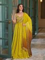 Authentic Ethnic Mustard Yellow Silk Anarkali Gown Set