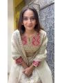 Elegant Ethnic Festive Ivory Gold Vichitra Silk Sharara Suit