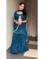 Authentic Ethnic Elegant Rama Crepe Sharara Plazo Suit