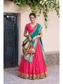 Traditional Jacquard Silk Lehanga Set