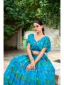 Floral Bloom Chiffon Lehanga Set with Pearl Touch