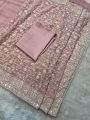 Elegant Ethnic Traditional Dusty Rose Georgette Saree