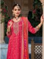 Authentic Traditional Ethnic Rani Pink Shimmer Anarkali Suit