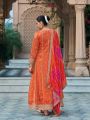 Authentic Traditional Festive Rust Shimmer Anarkali Suit