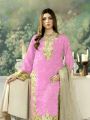 Elegant Ethnic Traditional Baby Pink Straight Suit