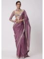Mirror Magic Mauve Saree Set