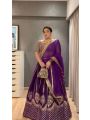 Royal Purple Heavy Chinon Silk Embroidered Designer Lehanga Set