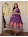 Elegant Traditional Chinnon Festive Anarkali Suit
