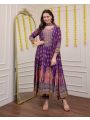 Elegant Traditional Chinnon Festive Anarkali Suit