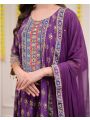 Elegant Traditional Chinnon Festive Anarkali Suit
