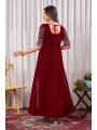 Elegant Traditional Maroon Anarkali Gown Suit