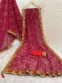 Traditional Festive Elegant Maroon Viscose Georgette Saree