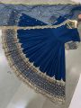 Elegant Festive Navy Blue Embroidered Anarkali Gown Suit