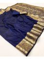 Ethnic Traditional Navy Blue Banarasi Silk Saree