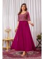 Ethnic Traditional Rani Pink Anarkali Gown Suit