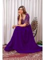 Elegant Ethnic Purple Anarkali Gown Suit