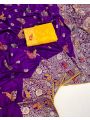 Ethnic Elegant Traditional Purple Pure Dola Silk