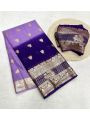 Ethnic Traditional Purple Pure Viscose Georgette Saree