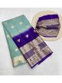 Elegant Traditional Rama Green Pure Viscose Georgette Saree