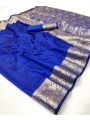 Ethnic Traditional Royal Blue Banarasi Silk Saree