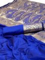 Ethnic Traditional Royal Blue Banarasi Silk Saree