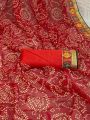 Elegant Ethnic Festive Red Viscose Georgette Saree