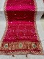 Ethnic Elegant Festive Rani Pink Pure Gaji Silk Bandhani Saree