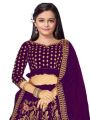 Royal Kids Velvet Embroidered Lehanga Set