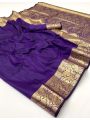 Ethnic Traditional Majestic Violet Banarasi Silk Saree