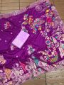 Pure Soft Banarasi Purple Khadi Georgette Saree