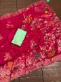 Pure Soft Banarasi Red Khadi Georgette Saree