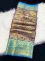 Bridal Kanjivaram Purple and Blue Silk Saree