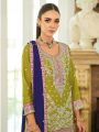 Designer Embroidered Chinon Suit Set