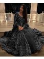 Authentic Black Faux Georgette Lehanga 