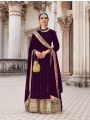 Elegant Wine Georgette Anarkali Suit 