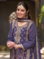 Heavy Elegant Traditional Purple Plazo Suit