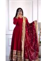 Ethnic Traditional Royal Maroon Faux Georgette Anarkali Suit