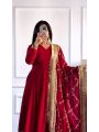 Ethnic Traditional Royal Maroon Faux Georgette Anarkali Suit